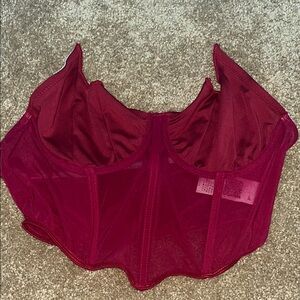 SHEIN Red Velvet Bandeau Intimates